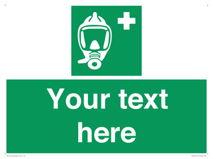 Custom sign safe condition Emergency escape breathing device